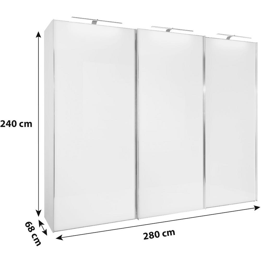 Skříň S Posuvnými Dveřmi Sonate Rom 280x240 Cm, Bílá