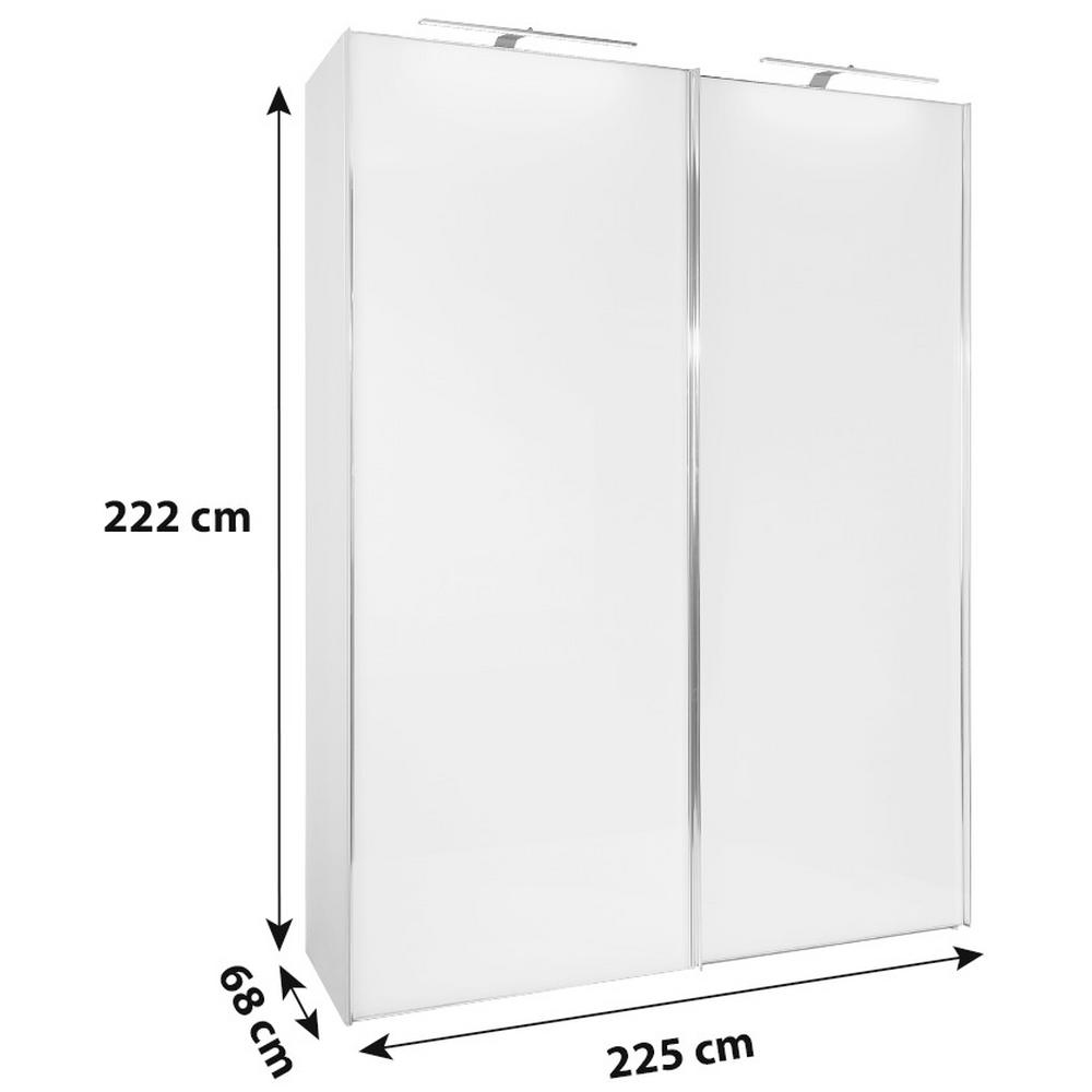 Šatní Skříň Sonate Rom, 225x222 Cm, Bílá